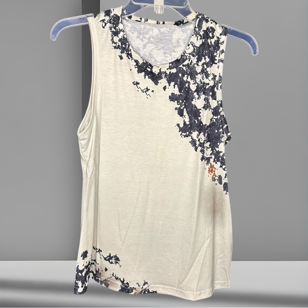 Blank Apparel- Bleached Tie-Dye Sleeveless Top - Picture 2 of 7